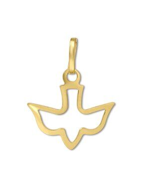 14K Solid Gold Holy Spirit Charm | Everyday Faith Jewelry By Tehrani Jewelry